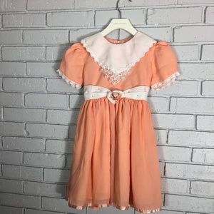 Delight Girls Short Sleeve  Peach Color Dress